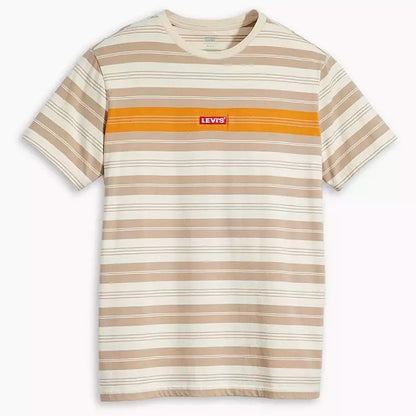 SS RELAXED BABY TAB T RAY STRIPE OATMEAL