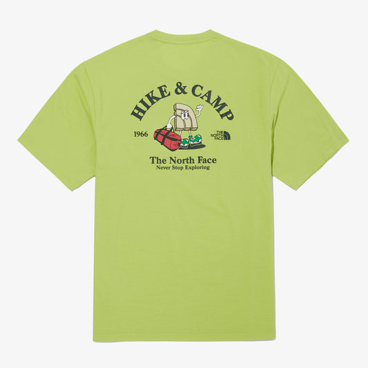 M'S HIKE AND CAMP S/S R/TEE YLM(YELLOW LIME)